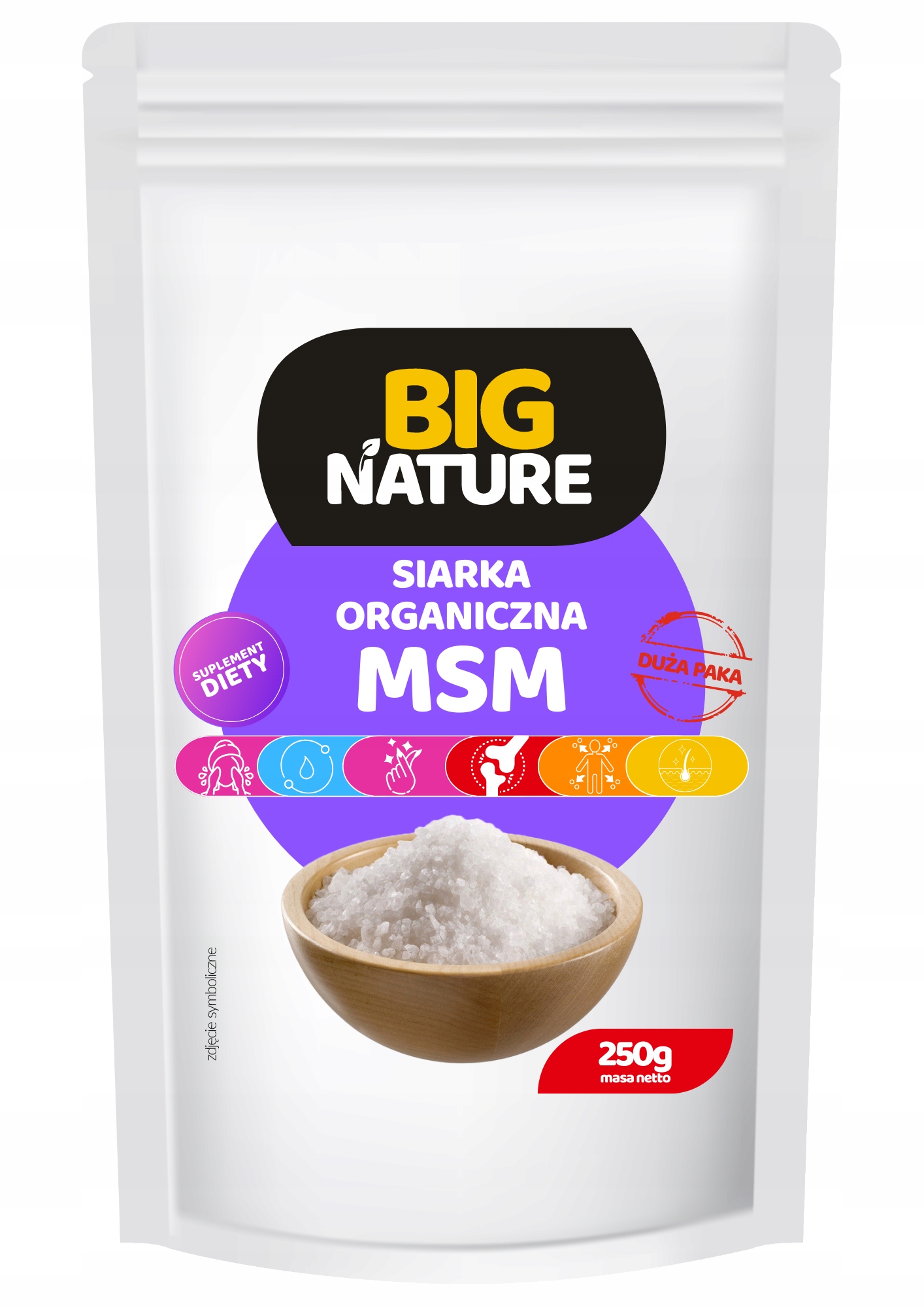 MSM Siarka Organiczna 250g SUPLEMENT DIETY  - BIG NATURE — 3