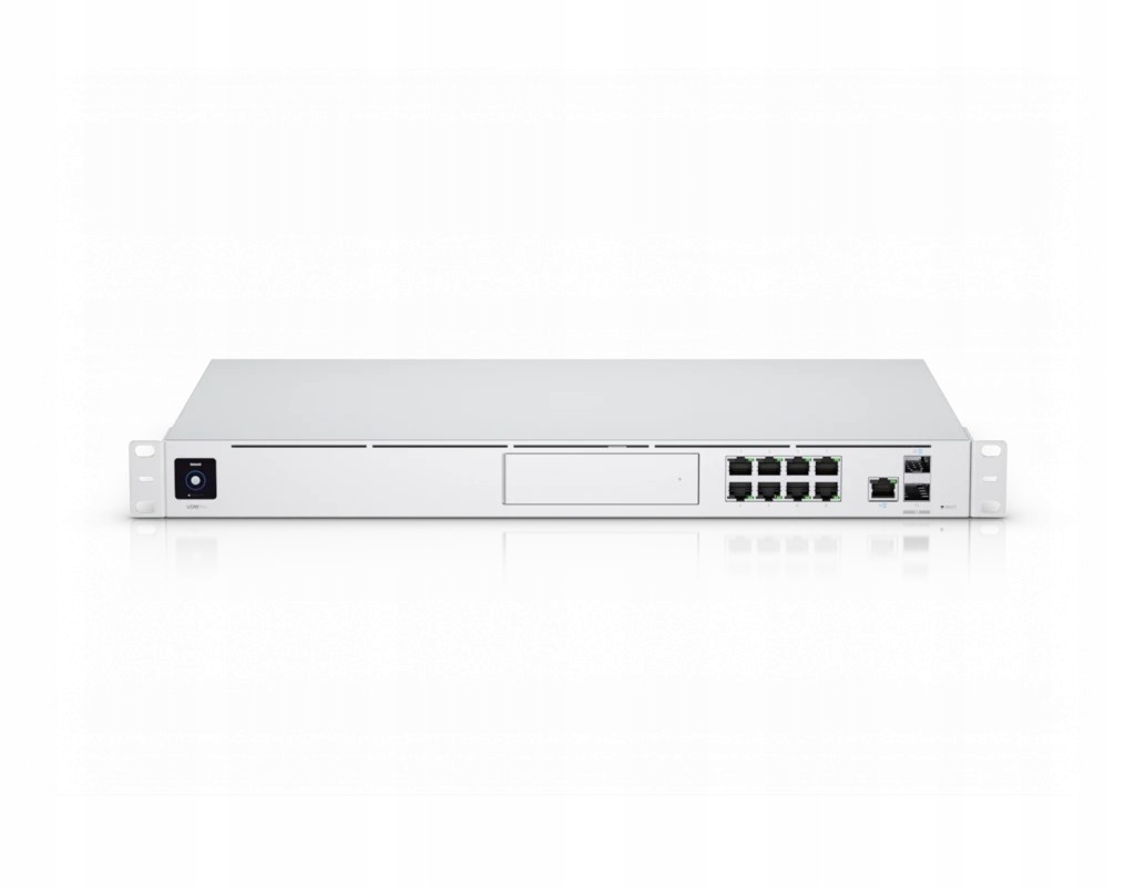 Konsola Ubiquiti UDM-PRO 8x RJ45 1000Mb/s 1x SFP+ 1x RJ45 /s WAN 1x SFP+ WA Stan opakowania oryginalne