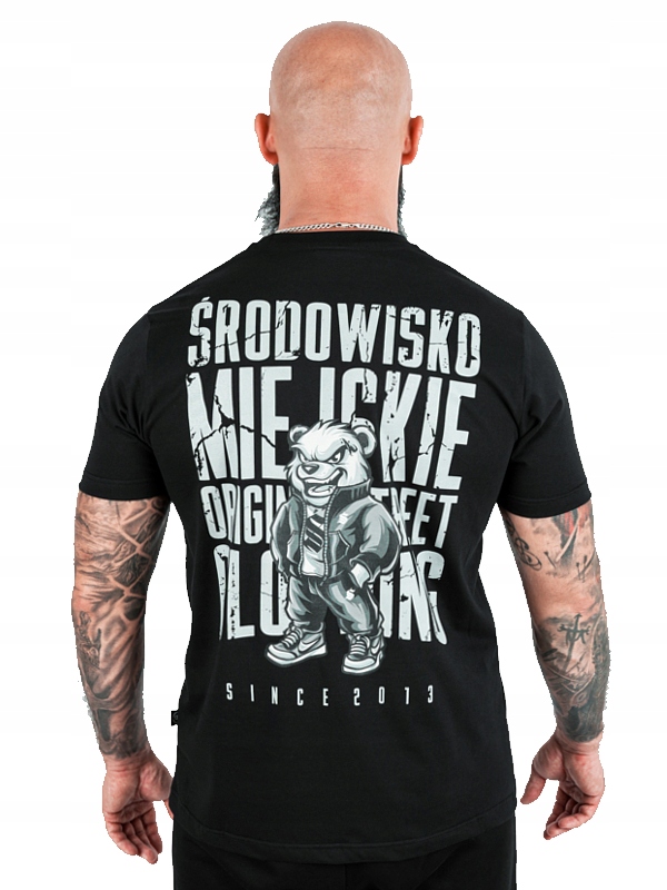 Środowisko Miejskie Tričko Tričko Essential Street Bear Black S
