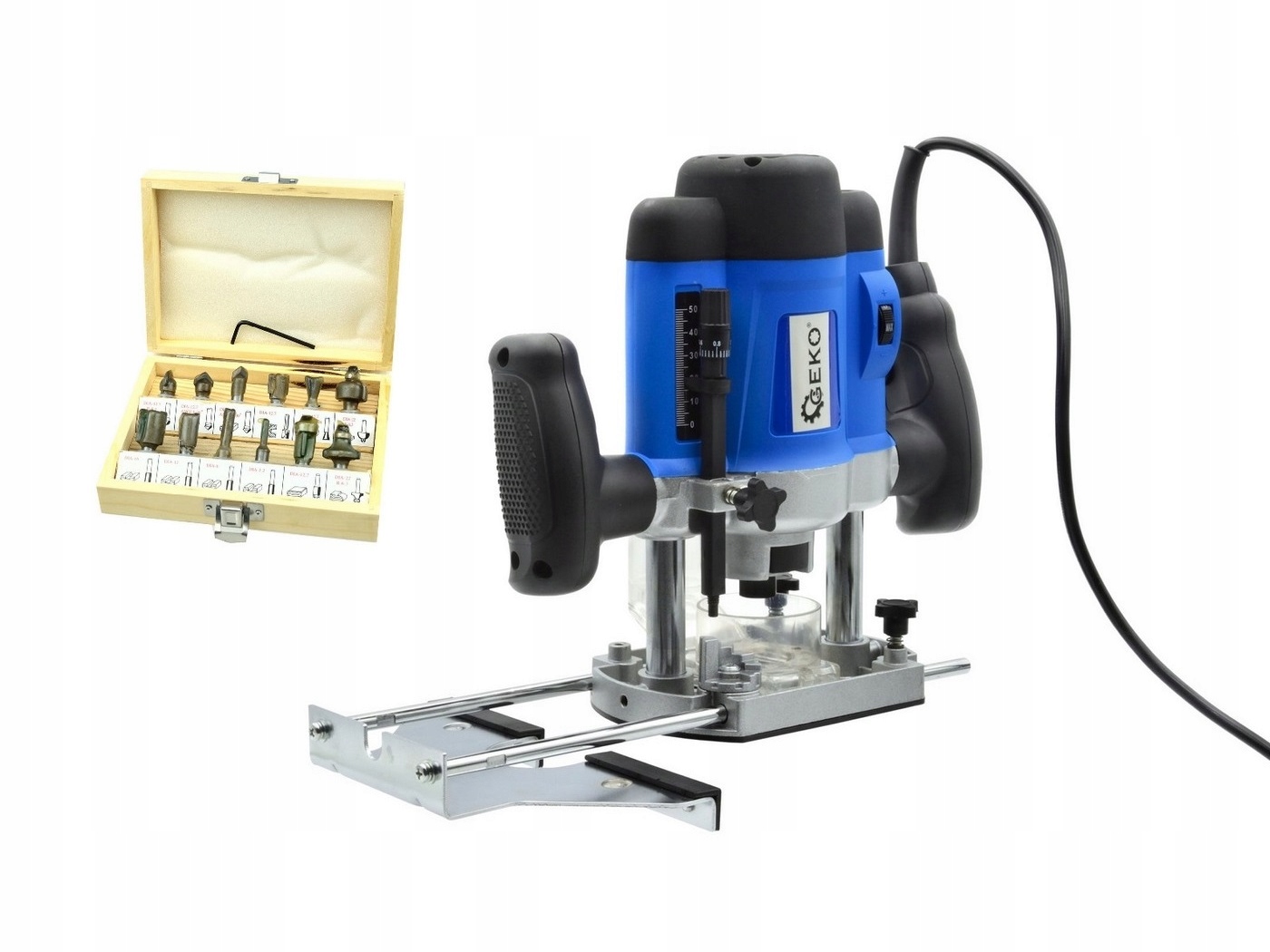 Frezarka GÓRNOWRZECIONOWA 1900 W + Frezy do DREWNA