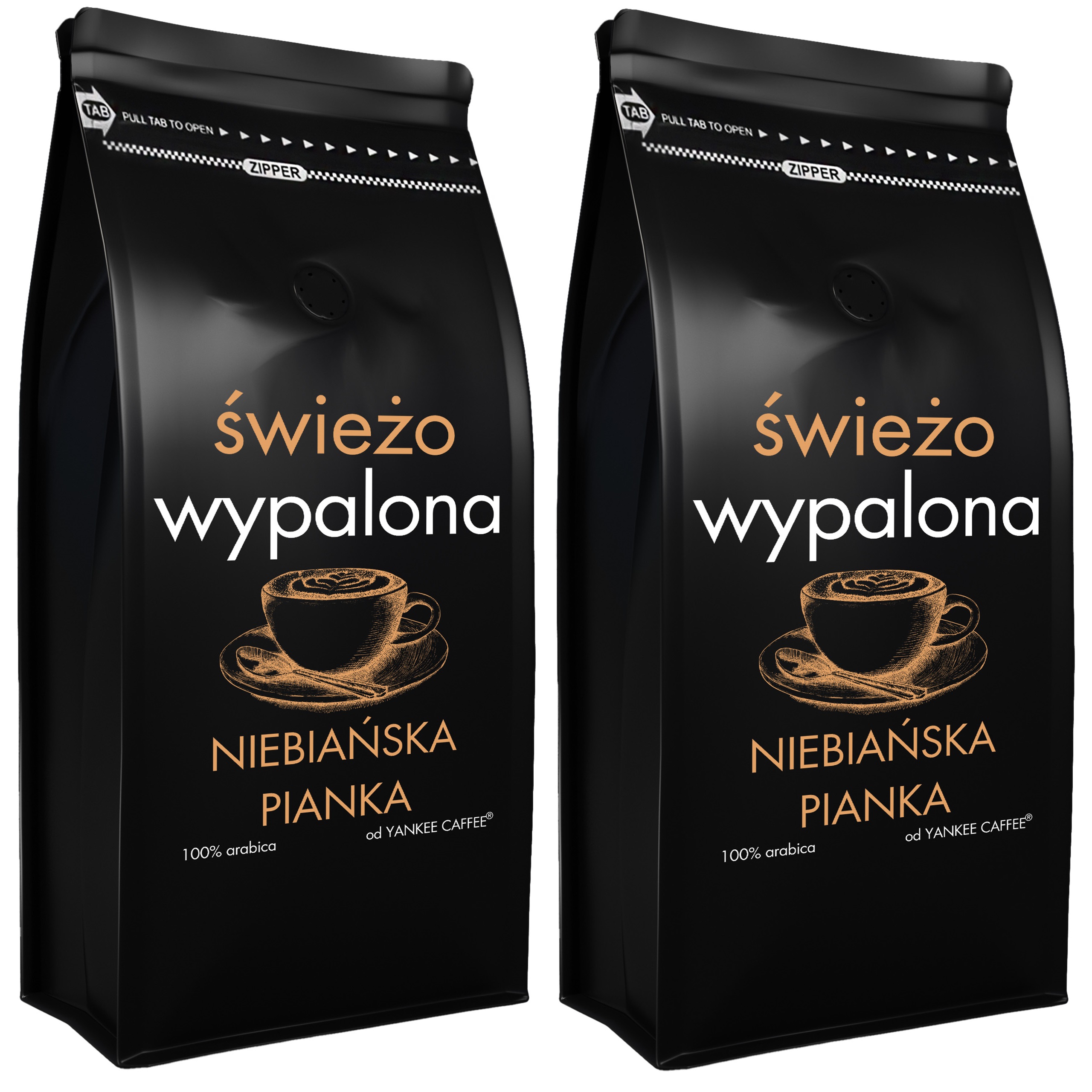 Levně Káva zrnková Crema 100% Arabica Čerstvě pražená Nebeská Pěna (2x1kg)