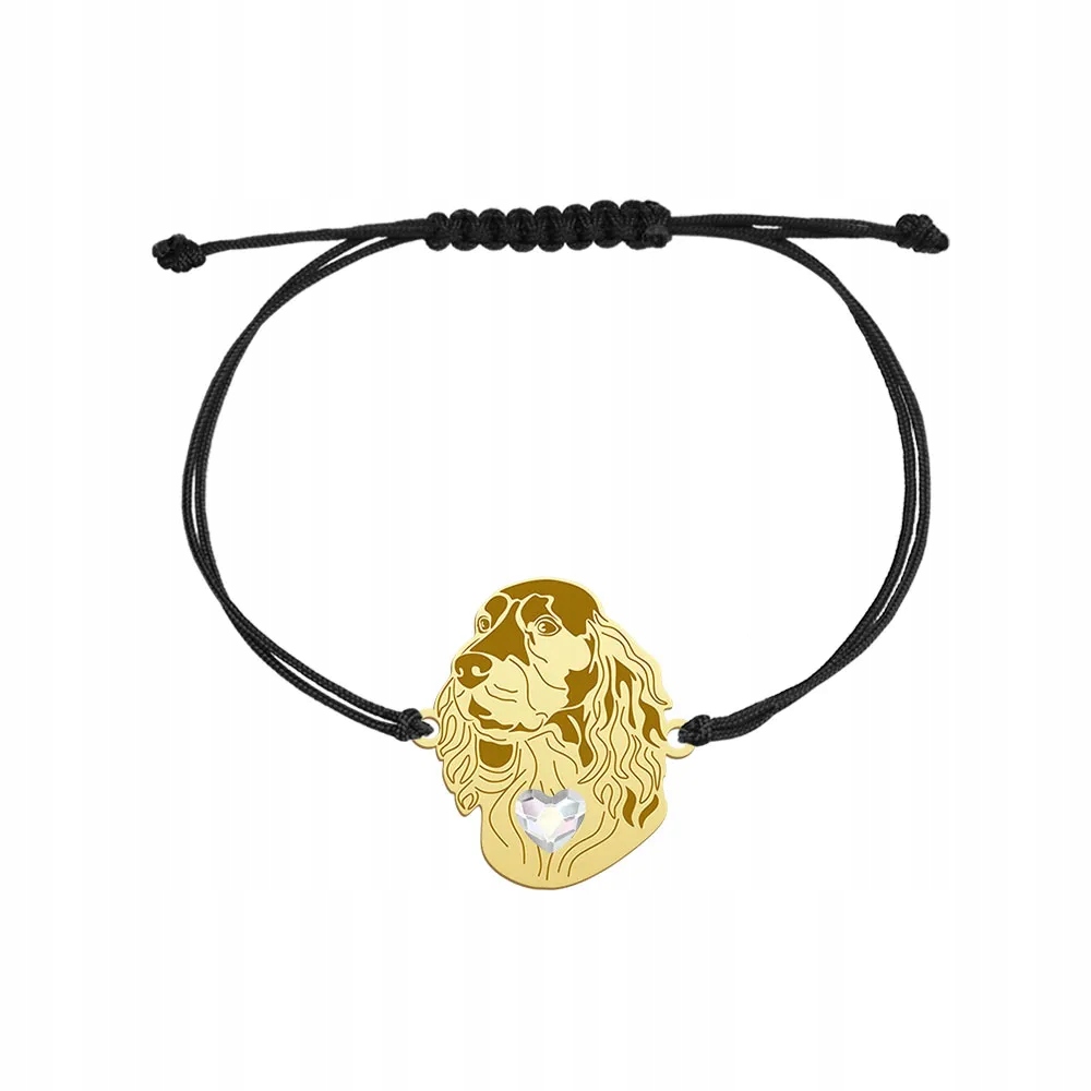 Zlatý náramek z Polska Lovecký španěl 925 Šperky Gravírování Bonus