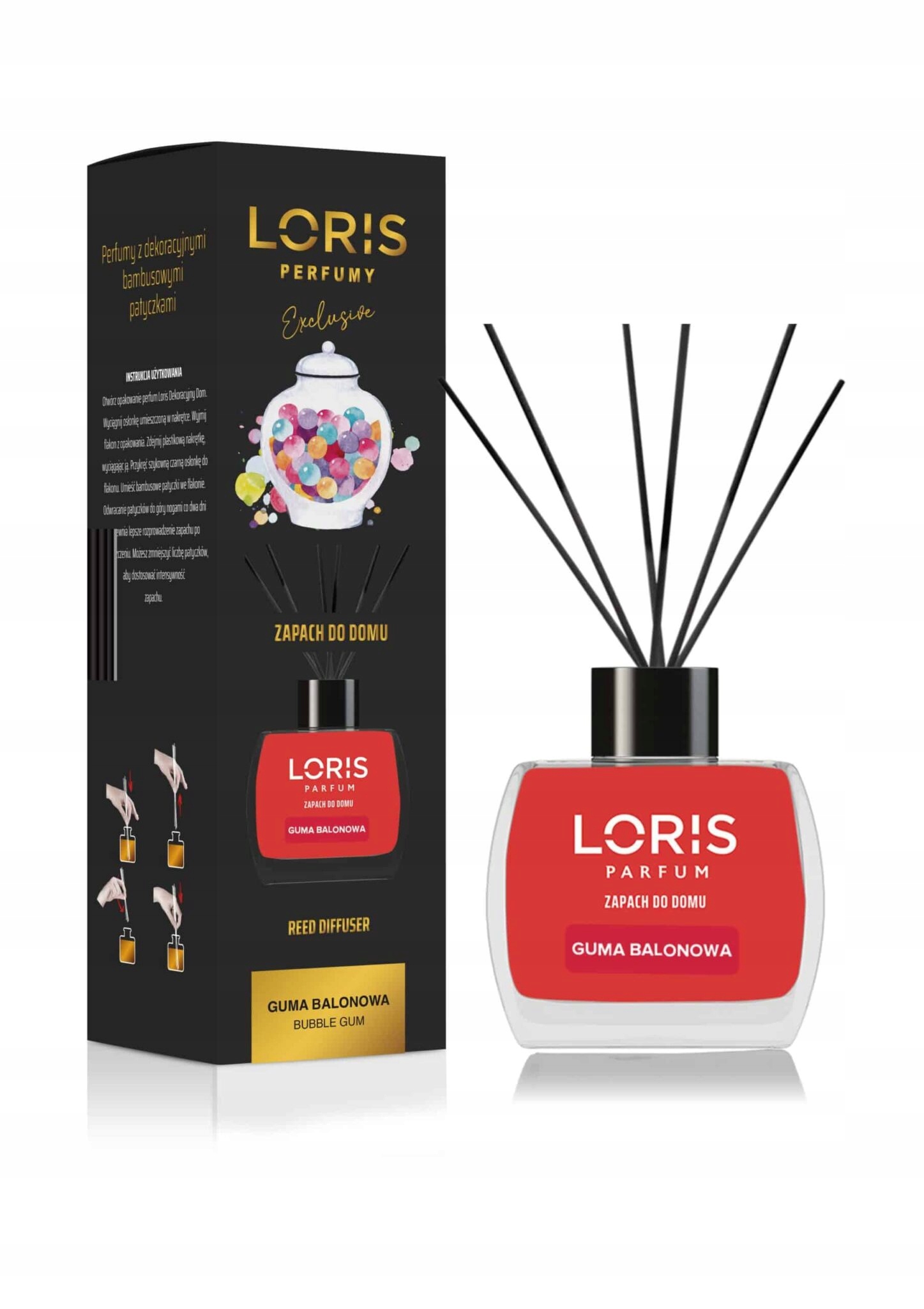 

Odświeżacz powietrza Loris 120 ml Guma Balonowa