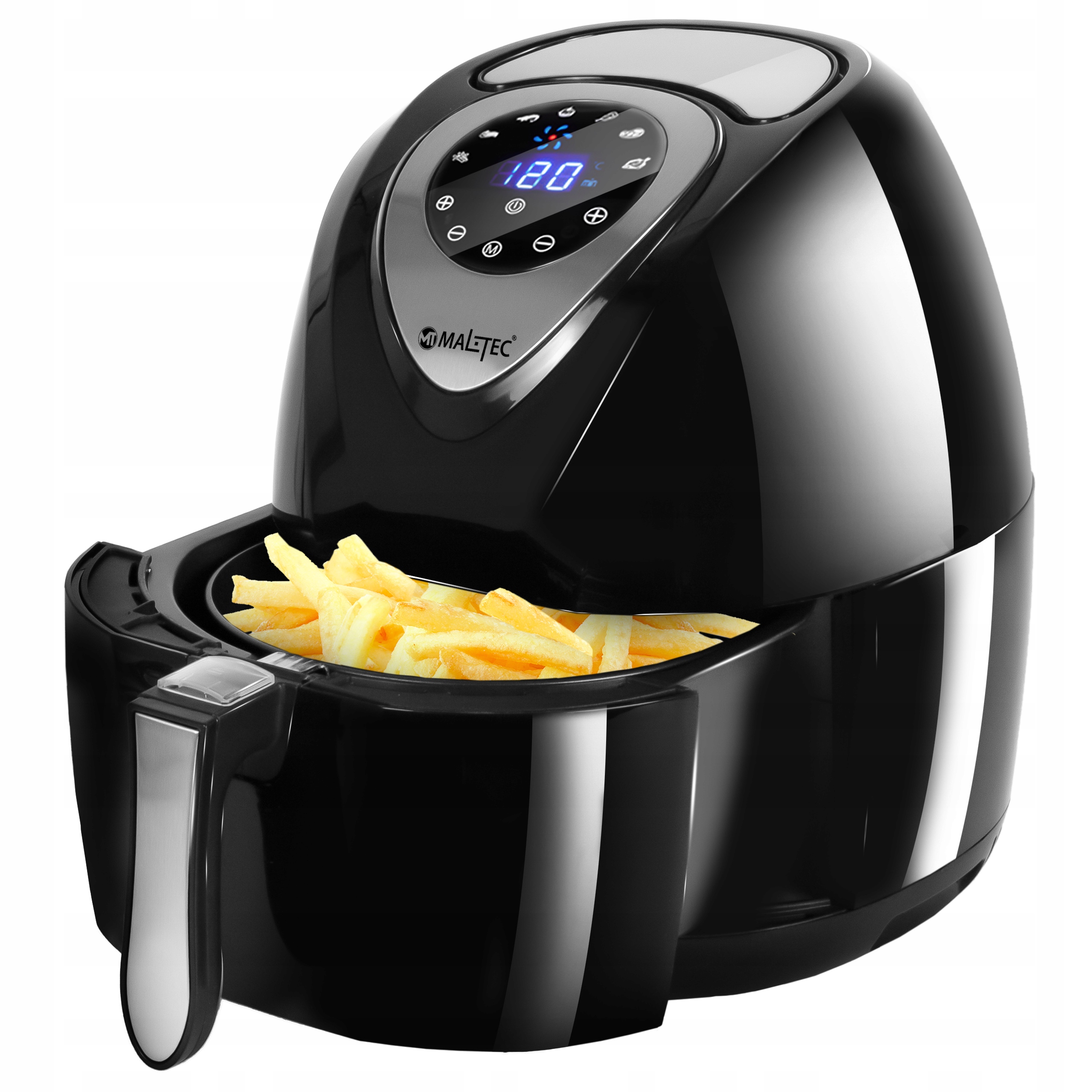 MISA DO FRYTKOWNICA BEZTŁUSZCZOWA AIR FRYER DUŻA 7 PROGRAMÓW 4,3L 1400W Głębokość produktu 31.5 cm