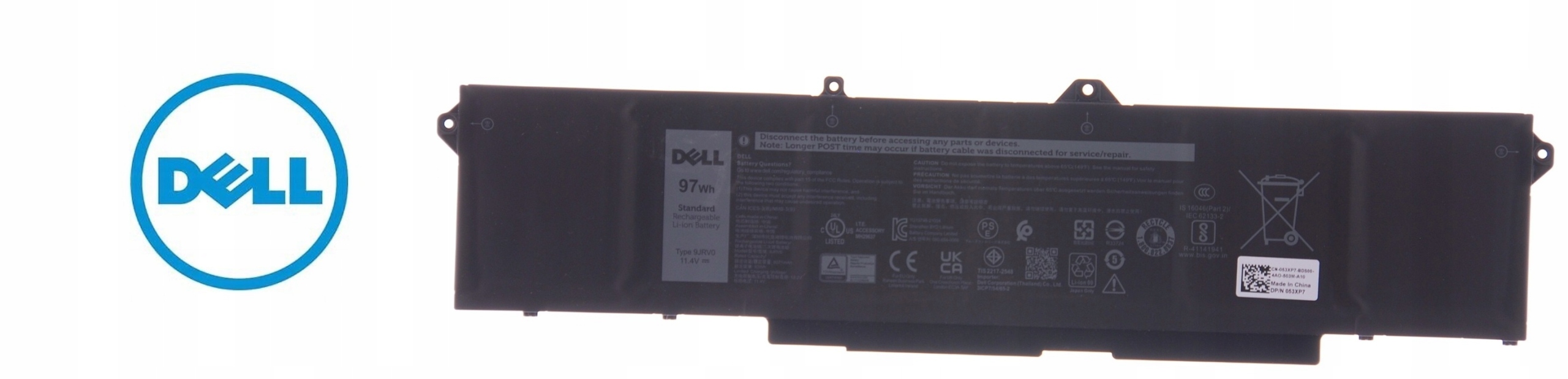 Batéria Dell 9JRV0 originál 97Wh 8071mAh pre Dell Precision 15