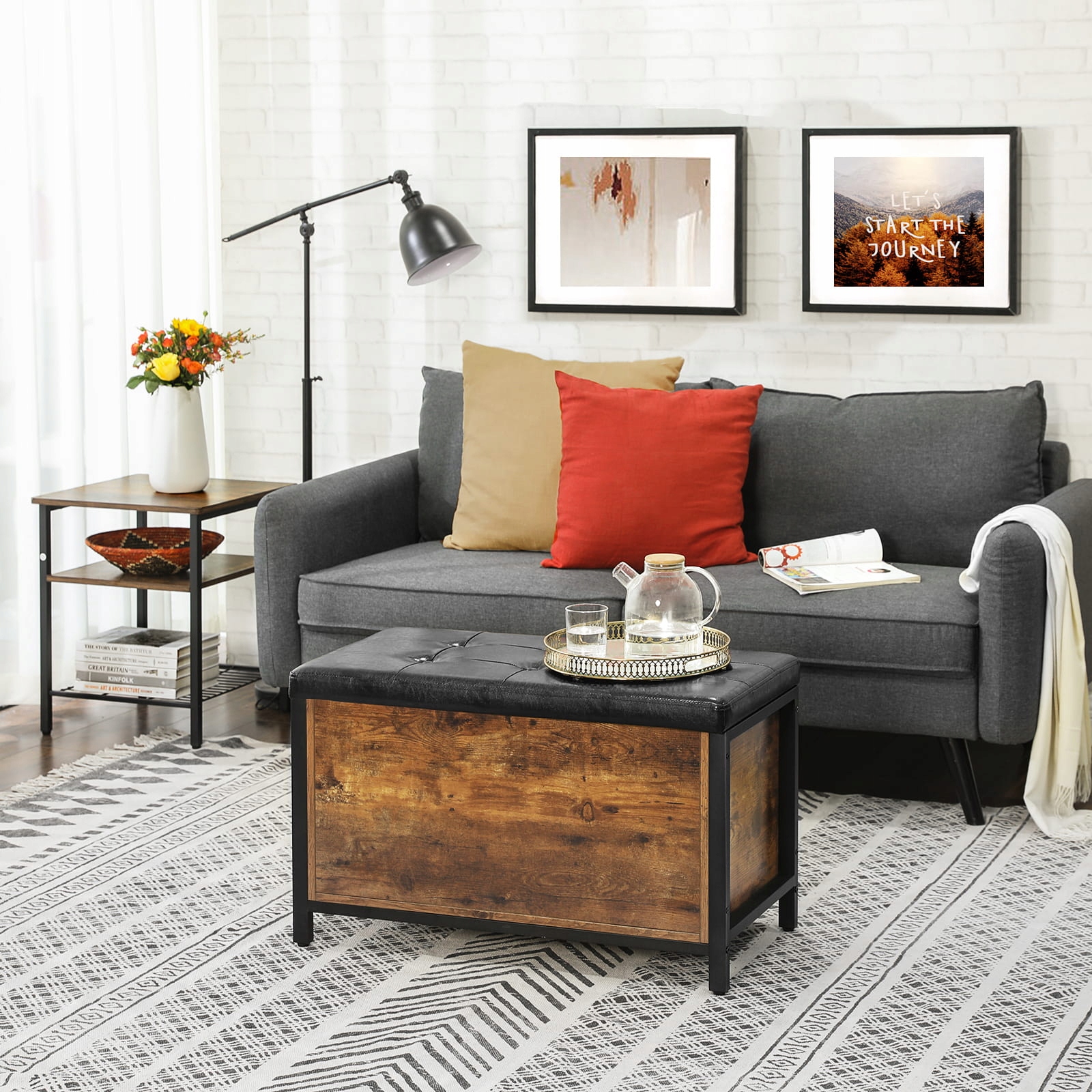 SKRZYNIA SIEDZISKO PUFA RUSTYKALNA LOFT VINTAGE Pojemność skrzyni 140 l