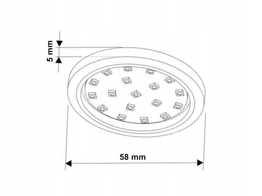 ORBIT OPRAWA LAMPA LED 1,5W PODSZAF. ALUMINIUM BC Marka Design Light