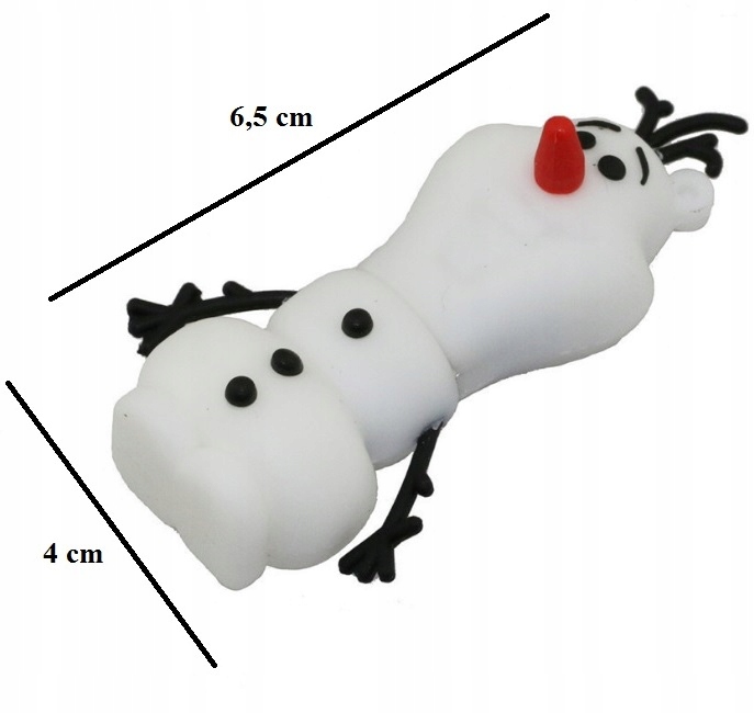 PENDRIVE 8 GB USB BAŁWAN MIKOŁAJ GWIAZDOR ŚWIĘTA Kolor biały