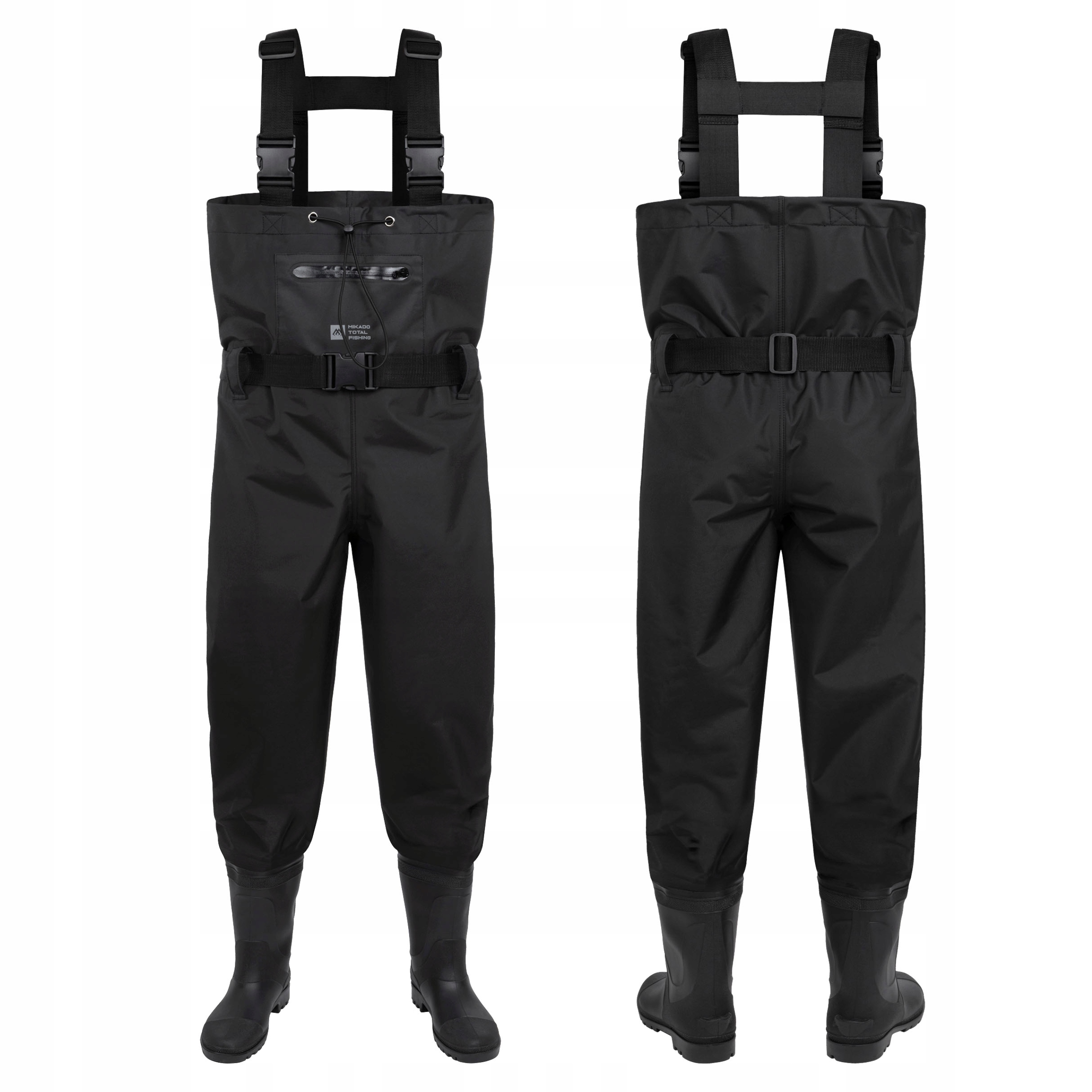 Wodery wędkarskie Spodniobuty Mikado Basic Czarne rozmiar 42