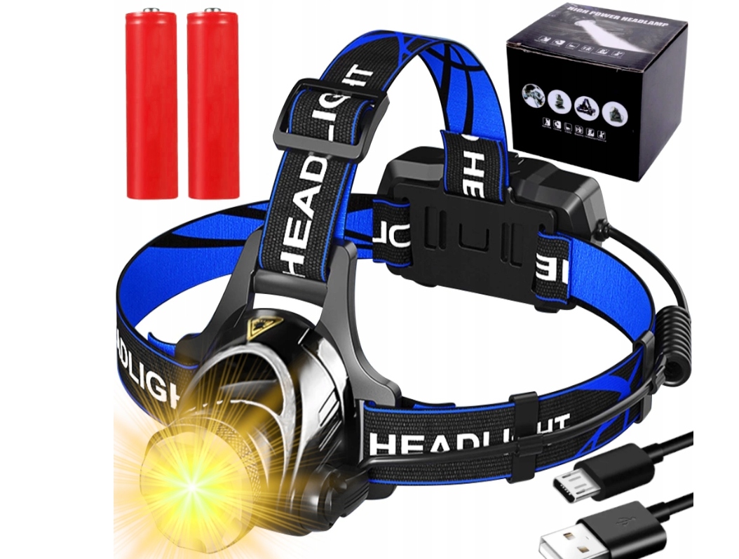 LATARKA CZOŁOWA LED ZOOM CREE XM-L T6 CZOŁÓWKA