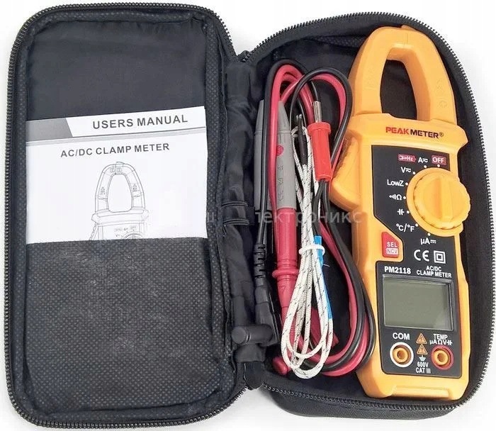 Multimetr PeakMeter PM2118 A cęgowy AC/DC - zdjęcie 2