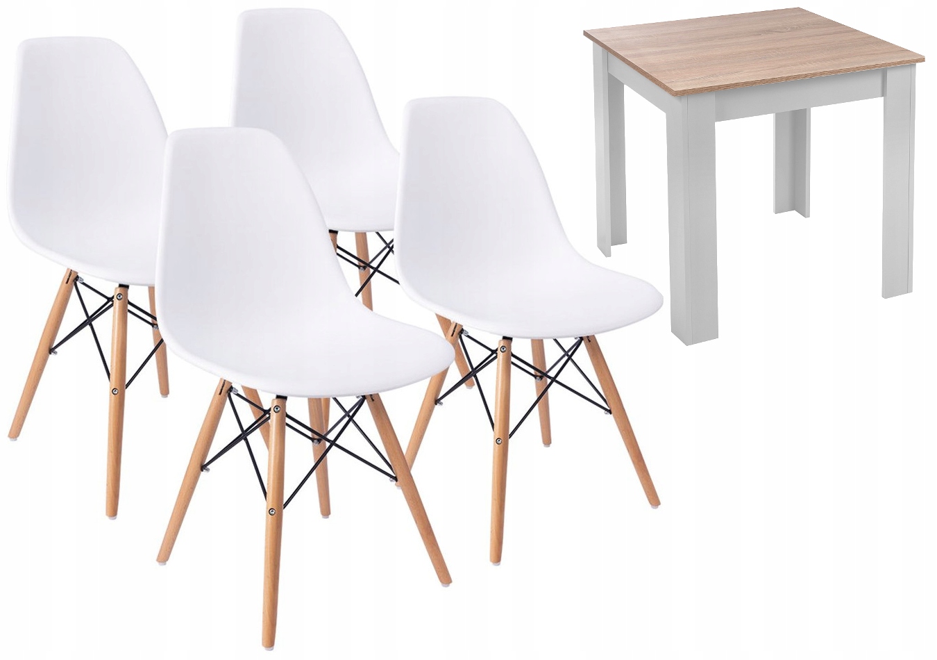 Stół Libre 70x70+4 krzesla Milano RÓŻNE KOLORY