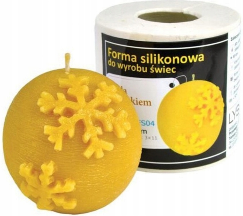 Silikonová Forma Koule se sněhovou vločkou vosk úl