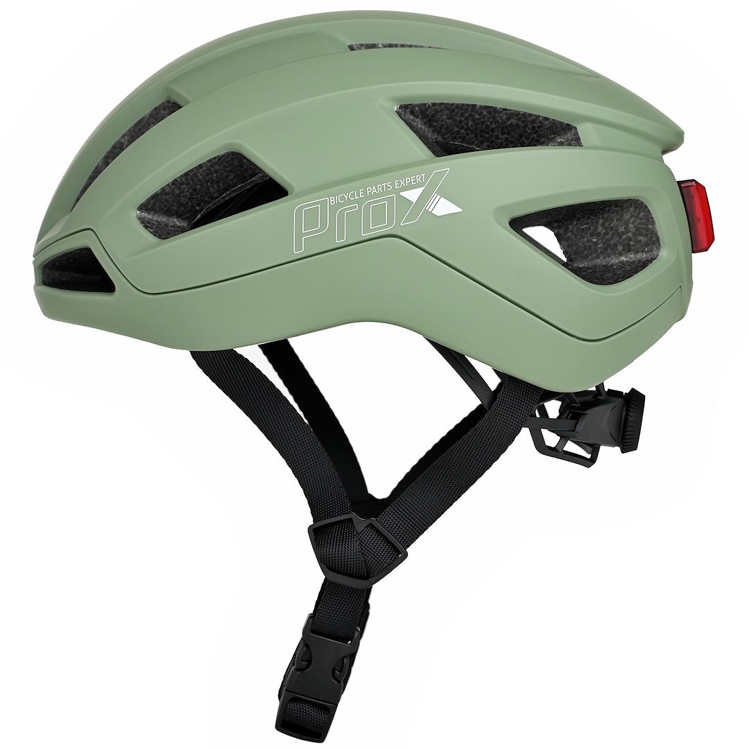 Kask Rowerowy Gravel Mtb Prox Magneto M/L (55-58cm) Zielony mat Lampka