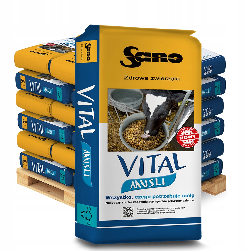 Sano Vital Musli Pasza starter dla cieląt najchętniej pobierana pasza 20kg