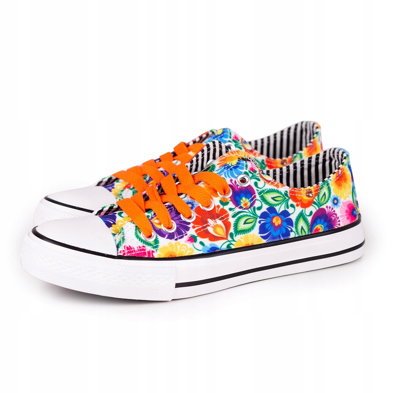 Krátké Tenisky Folk Rybářské Vzory Bílé Velikost 36 Folkstar