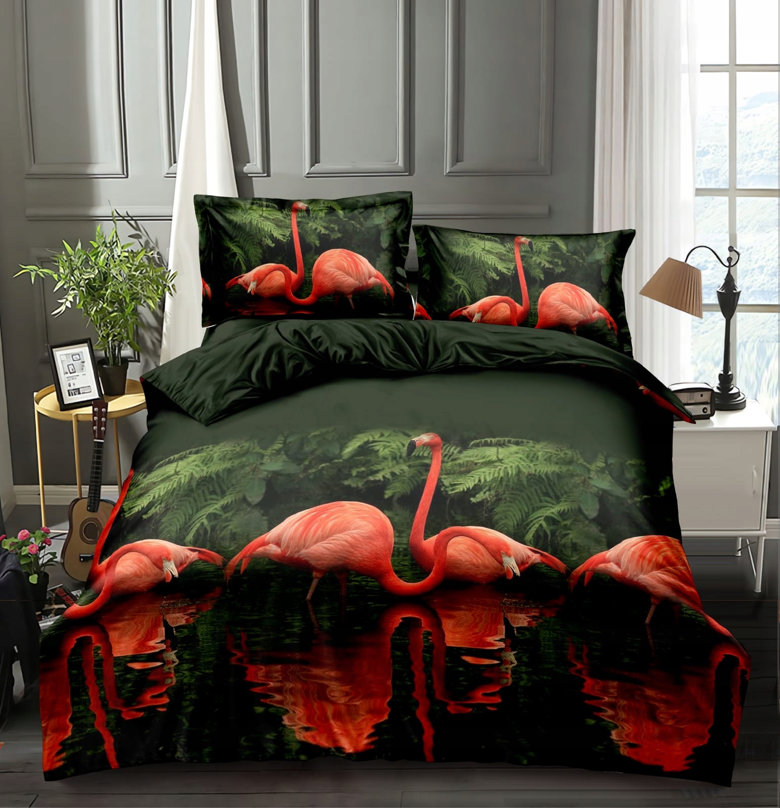 

Pościel 200x220 Flaming Paproć komplet Poszewki