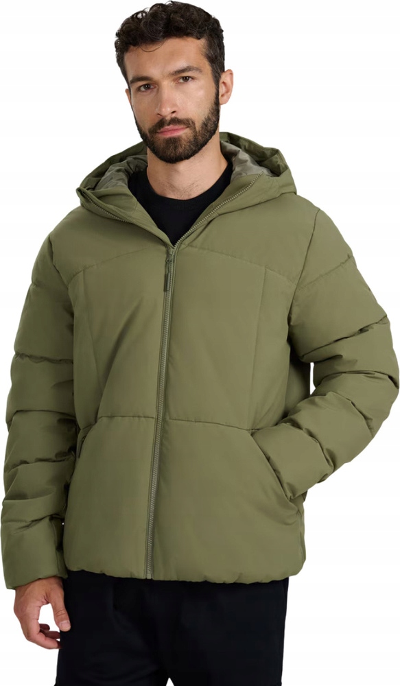 Pánská Péřová Bunda 4F M0710 Khaki 4FWAW25TDJAM0710 43S vel XL