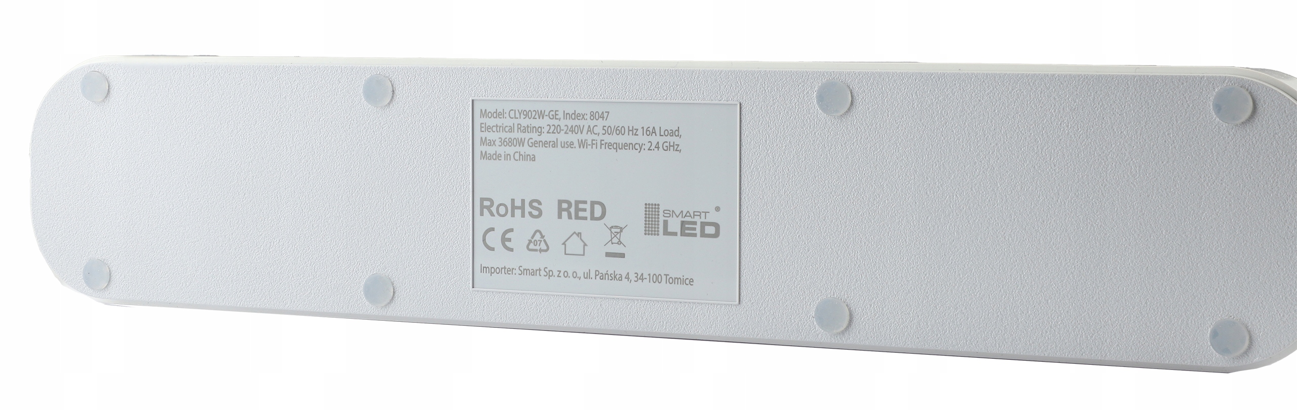 Listwa zasilająca WiFi Smart TUYA sterowane programowane przedłużacz Kolor biały