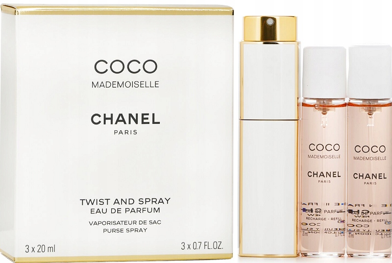 Chanel Coco Mademoiselle woda perfumowana 60ml (3x20ml) Ozdobne