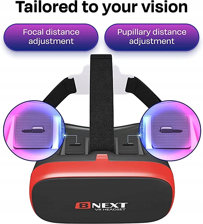 Okulary VR BNEXT Virtual Reality 3D PREMIUM Waga produktu z opakowaniem jednostkowym 0.4 kg