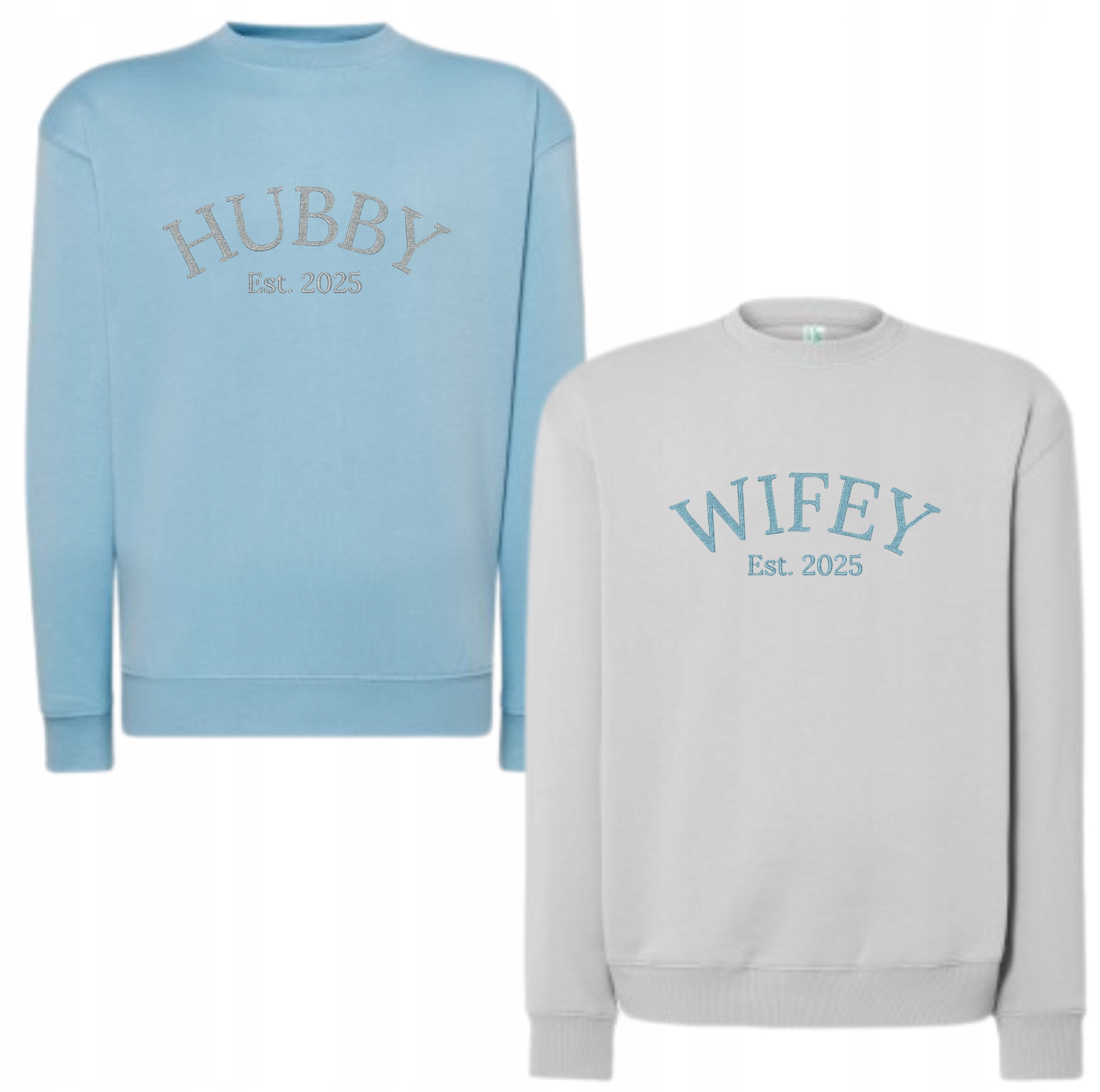 2 Mikiny S Výšivkou Výšivka Manžel Manželka Pro Páry Wifey Hubby Dárek K Valentýnu