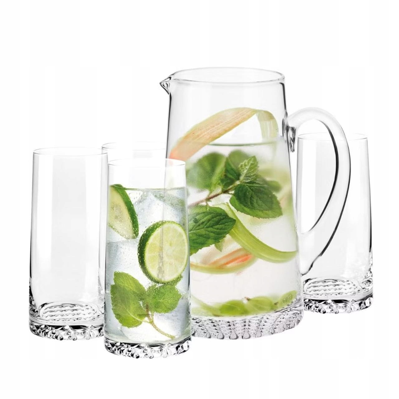 Sada Krosno Fjord Konvička na šťávu 4 Sklenice s tlustým dnem 400 ml