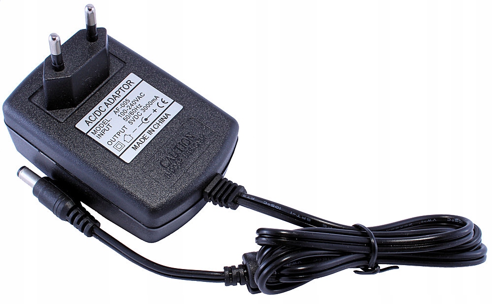 

Zasilacz 5V 3A wtyk DC 5,5 x 2,1mm Wtyczkowy