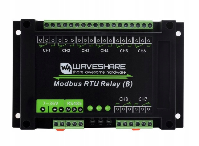 Modul s 8 relé (b) – RS485 Modbus Rtu
