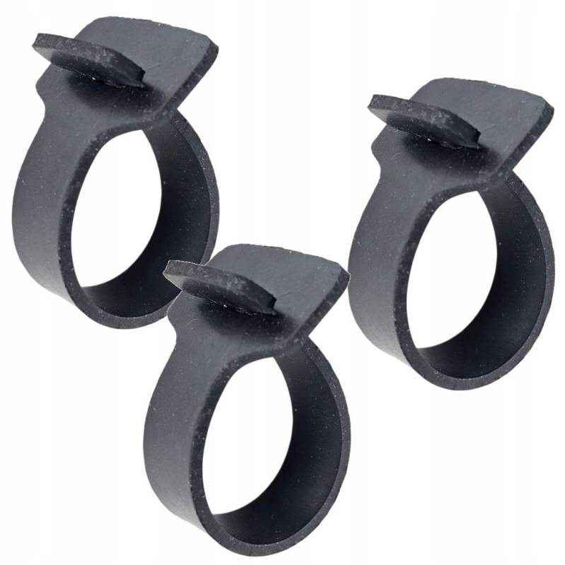 3x Opaski instalacji mocowania linek do ramy, gumowe 11cm, Romet Wsk czarne
