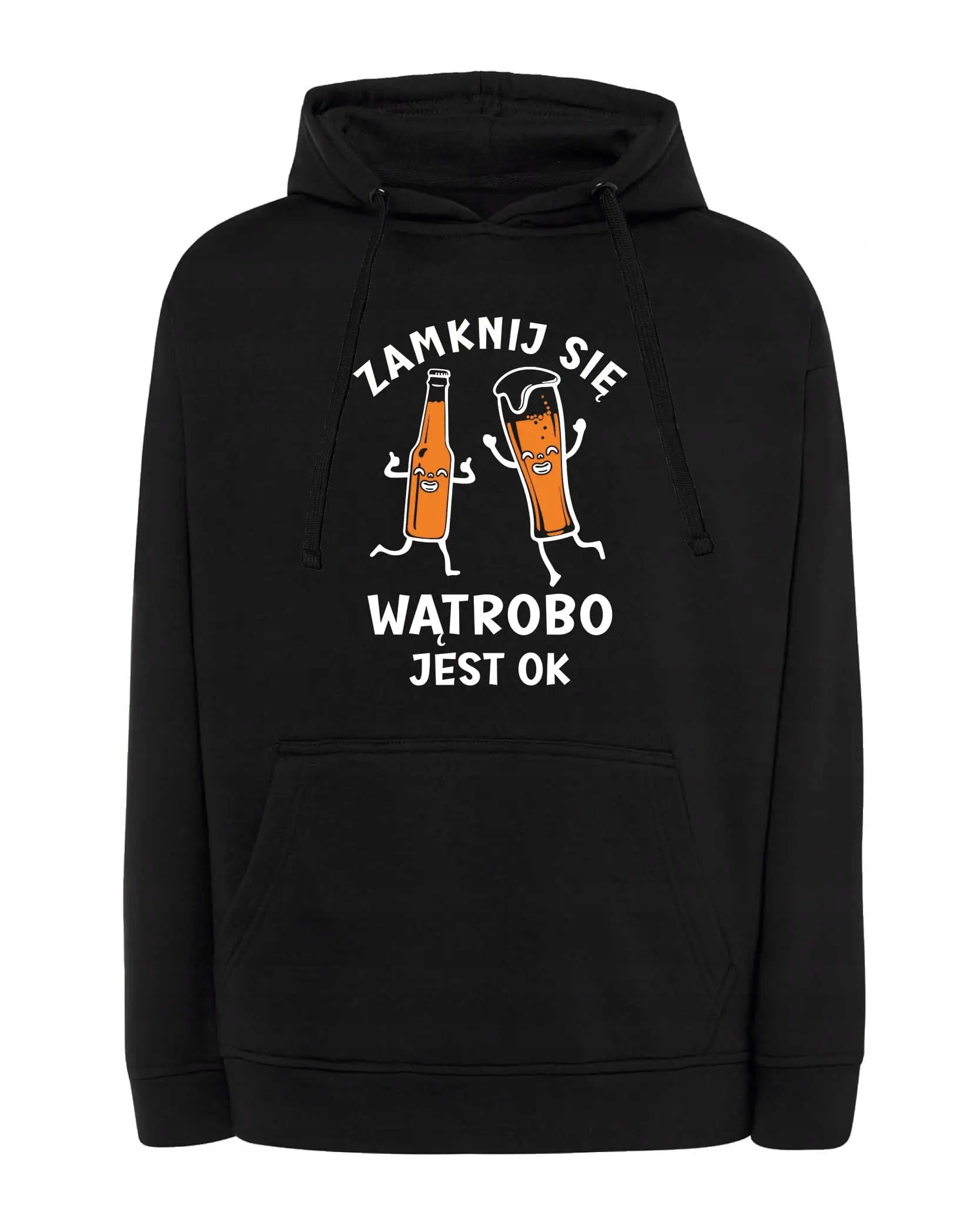 Mikina s kapucí Párty Nápoje Legrační Játra Černá L