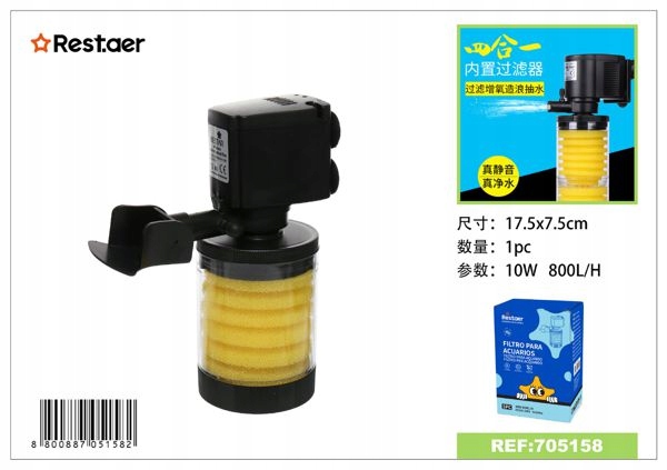 Levně Výkonný akvarijní filtr 10 W pro čistou vodu