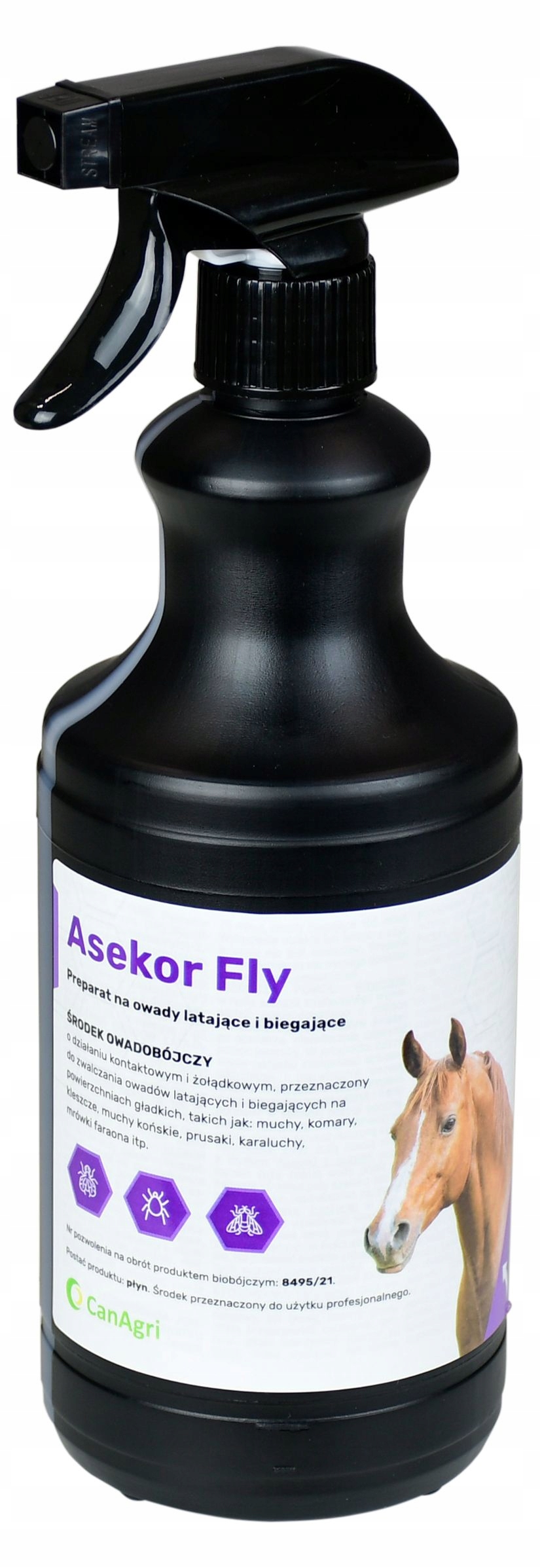 

Preparat na owady Asekor Fly, bezbarwny, 750 ml