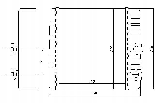 Nissens Ohřívač (190X210X32) Bmw 3 (E46) X3 (e