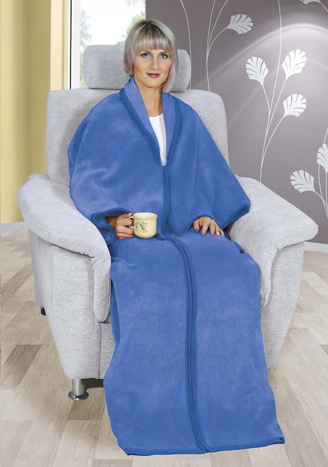 Televizní pytel Korall Micro, jednobarevný, modrý, 150x180cm