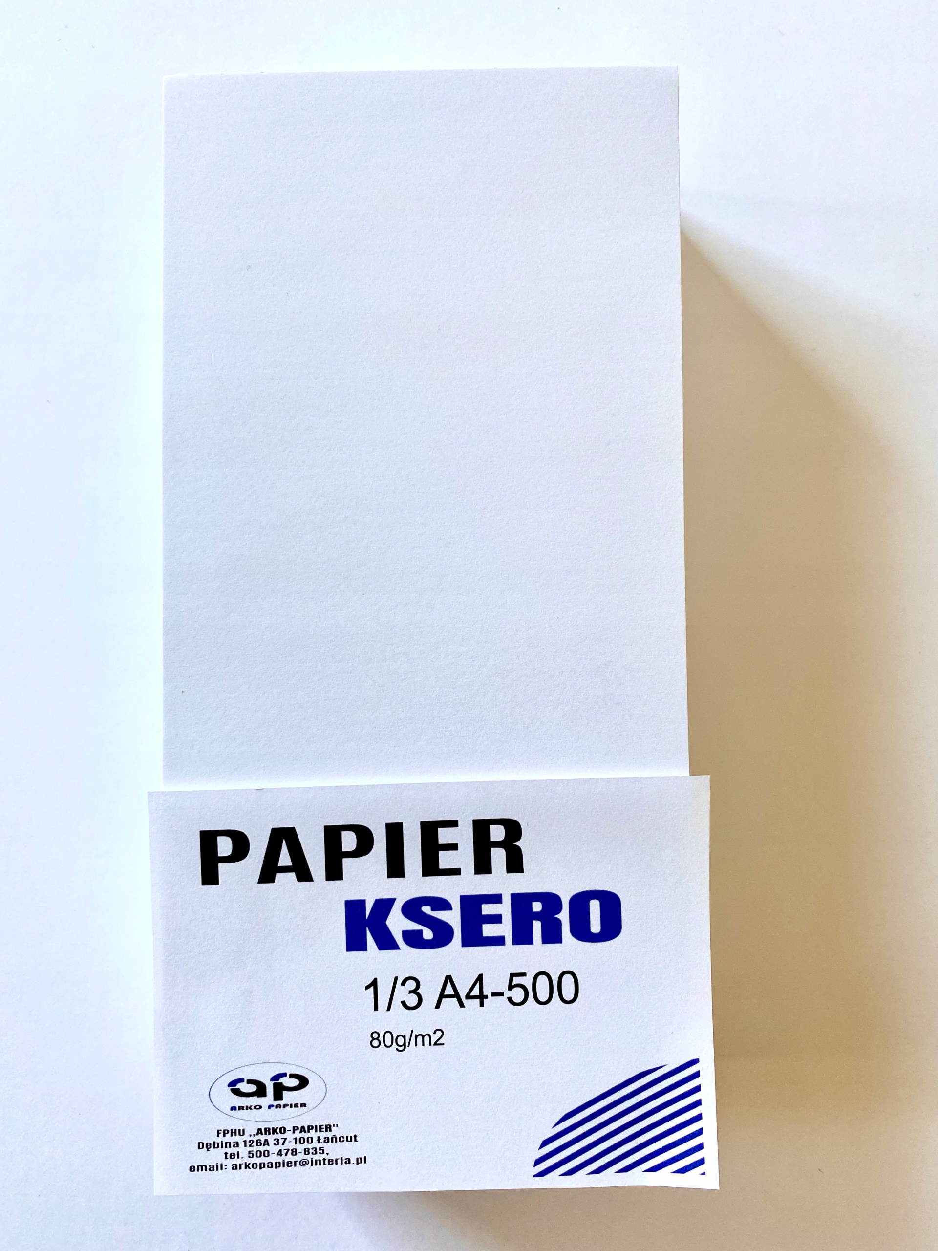 

Papier do druku recept 1/3 A4-500k 80g