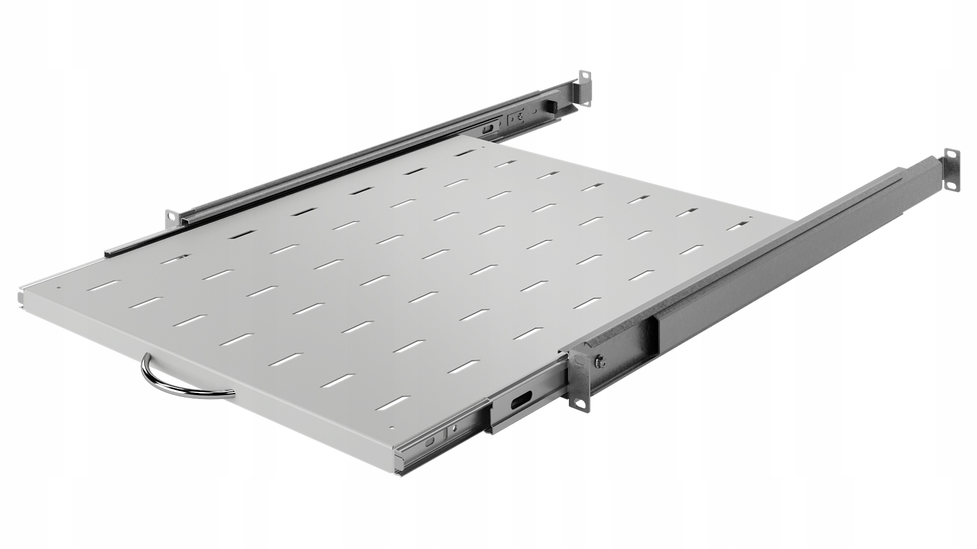 Półka Rack 19" 1U 550 mm Półka Wysuwana do Szafy Rack Szara Stalflex