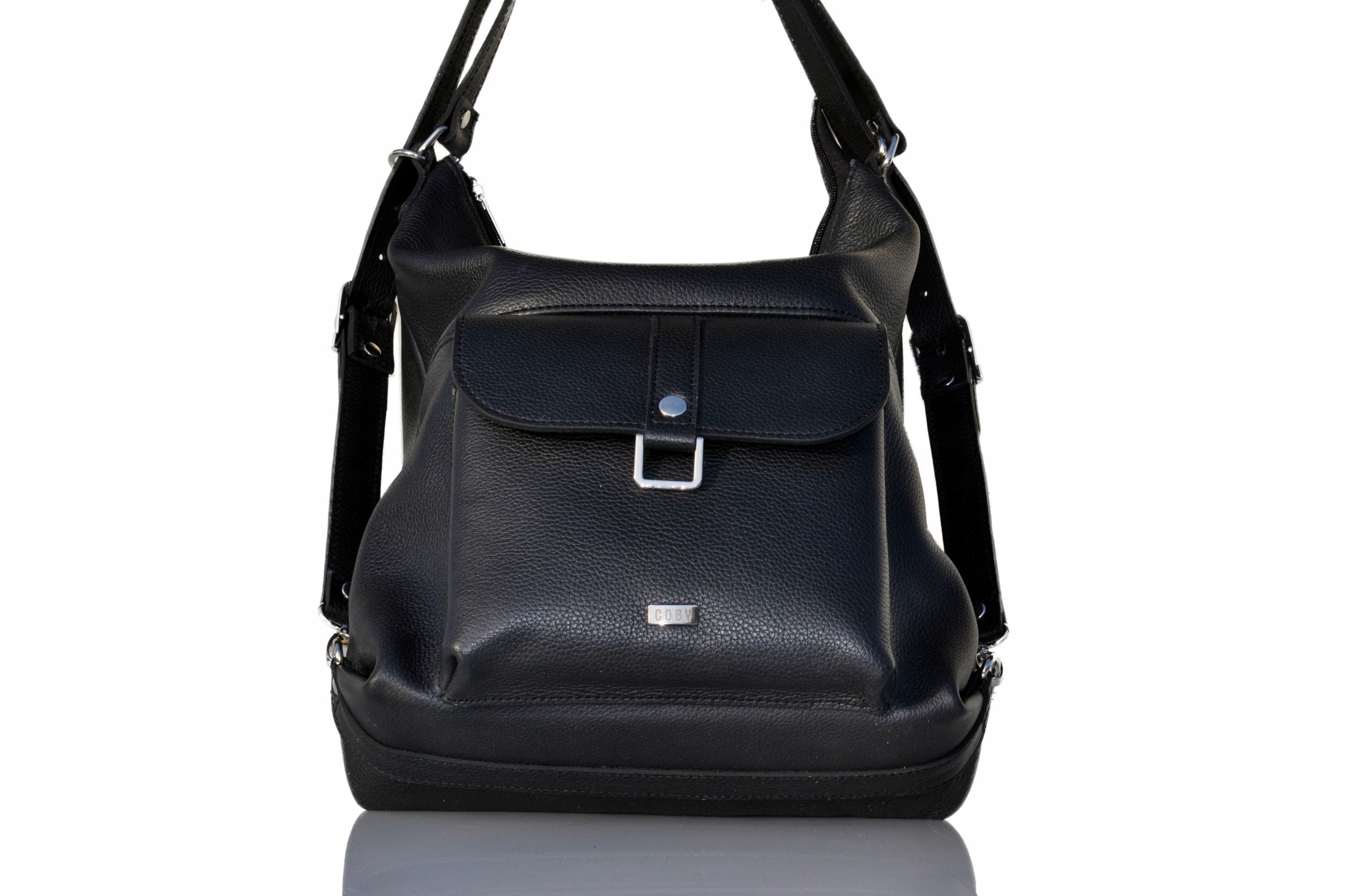 SKÓRZANA TOREBKA-PLECAK DAMSKA WŁOSKA SKÓRA 2w1 Styl miejski