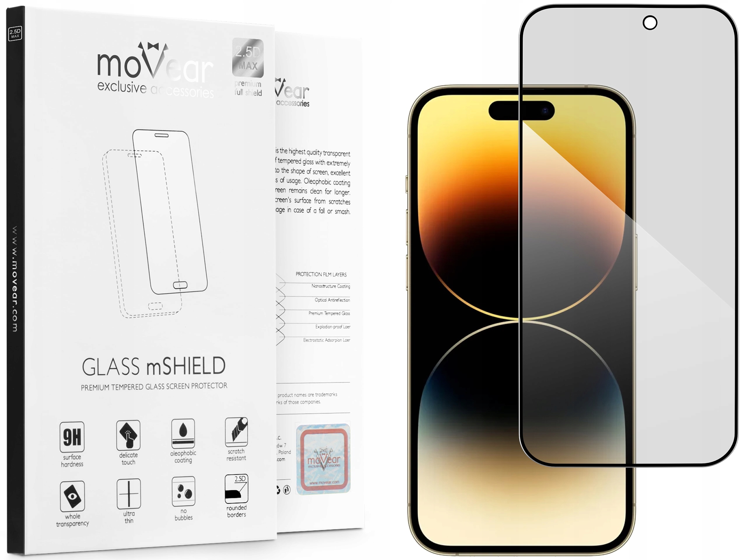 

Szkło Anty Spy privacy do iPhone 14 Pro Movear