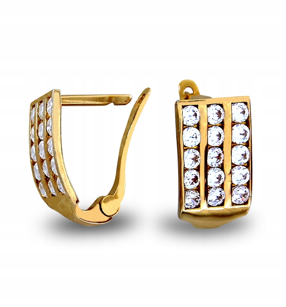 Náušnice ze zlata ryzosti 585 s anglickým zapínáním