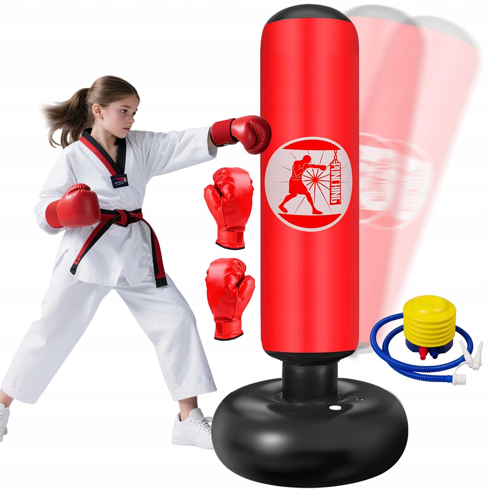 Zestaw Bokserski – Worek Treningowy Stojący 160 CM Rękawice Pompka