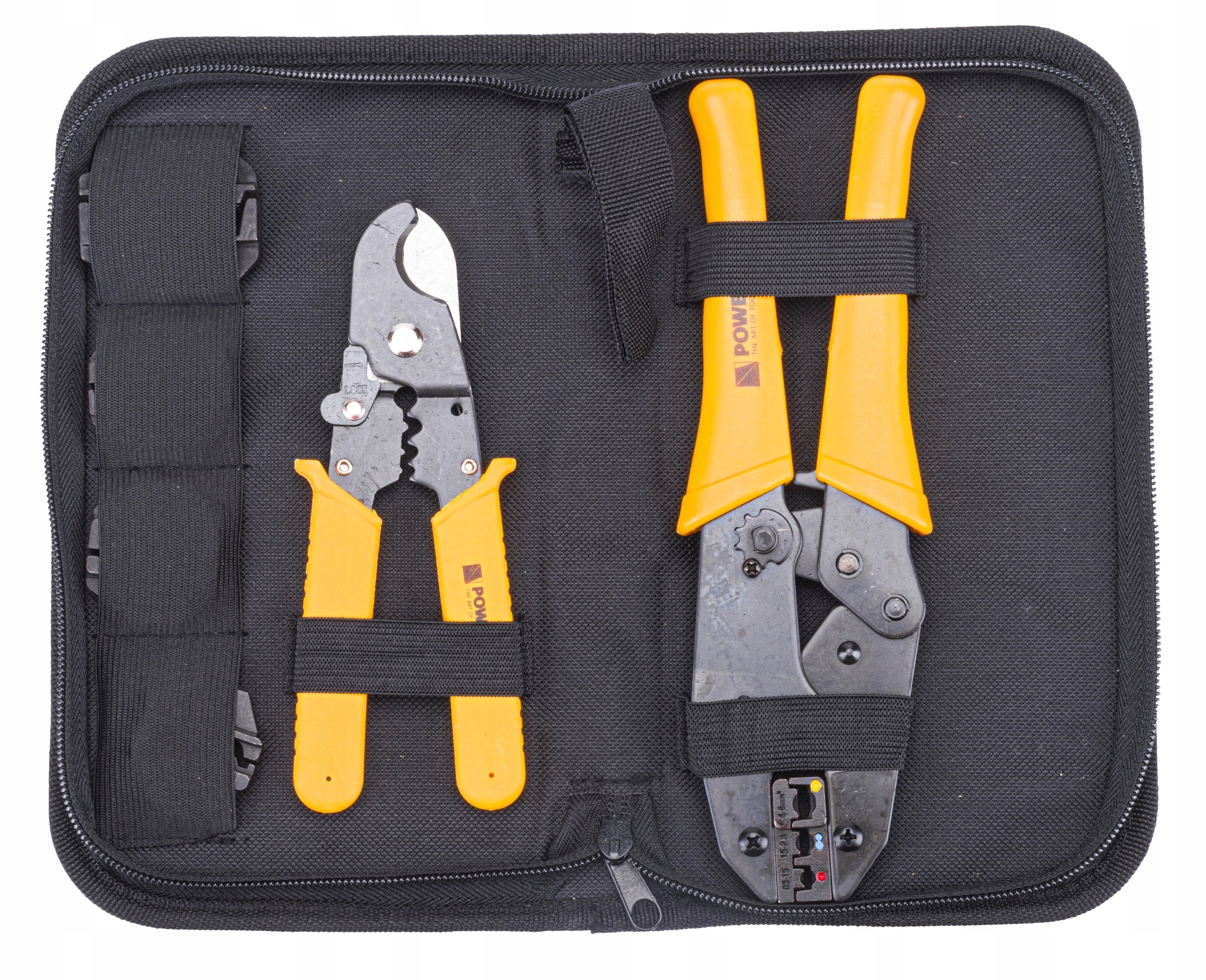 ZACISKARKA DO KONEKTORÓW PRASKA DO TULEJEK KOŃCÓWEK 7W1 5 MATRYC 10-35 MM Marka Powermat