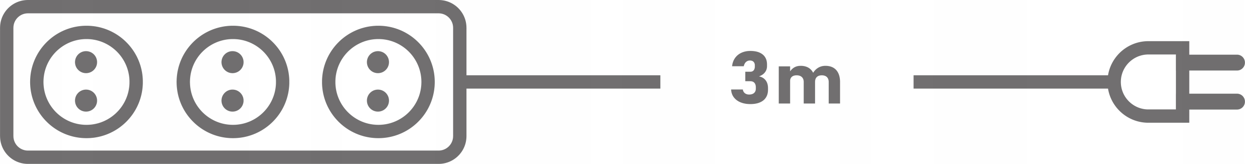 LISTWA ZASILAJĄCA PRZEPIĘCIOWA LIBOX 5 GNIAZD 3m Maksymalne obciążenie 2500 W