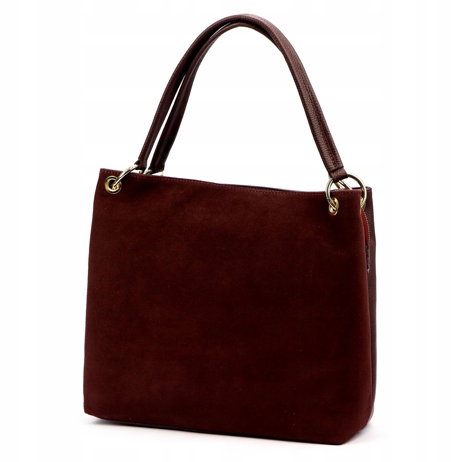 Dámská kabelka shopper kožená bordó přes rameno Luka