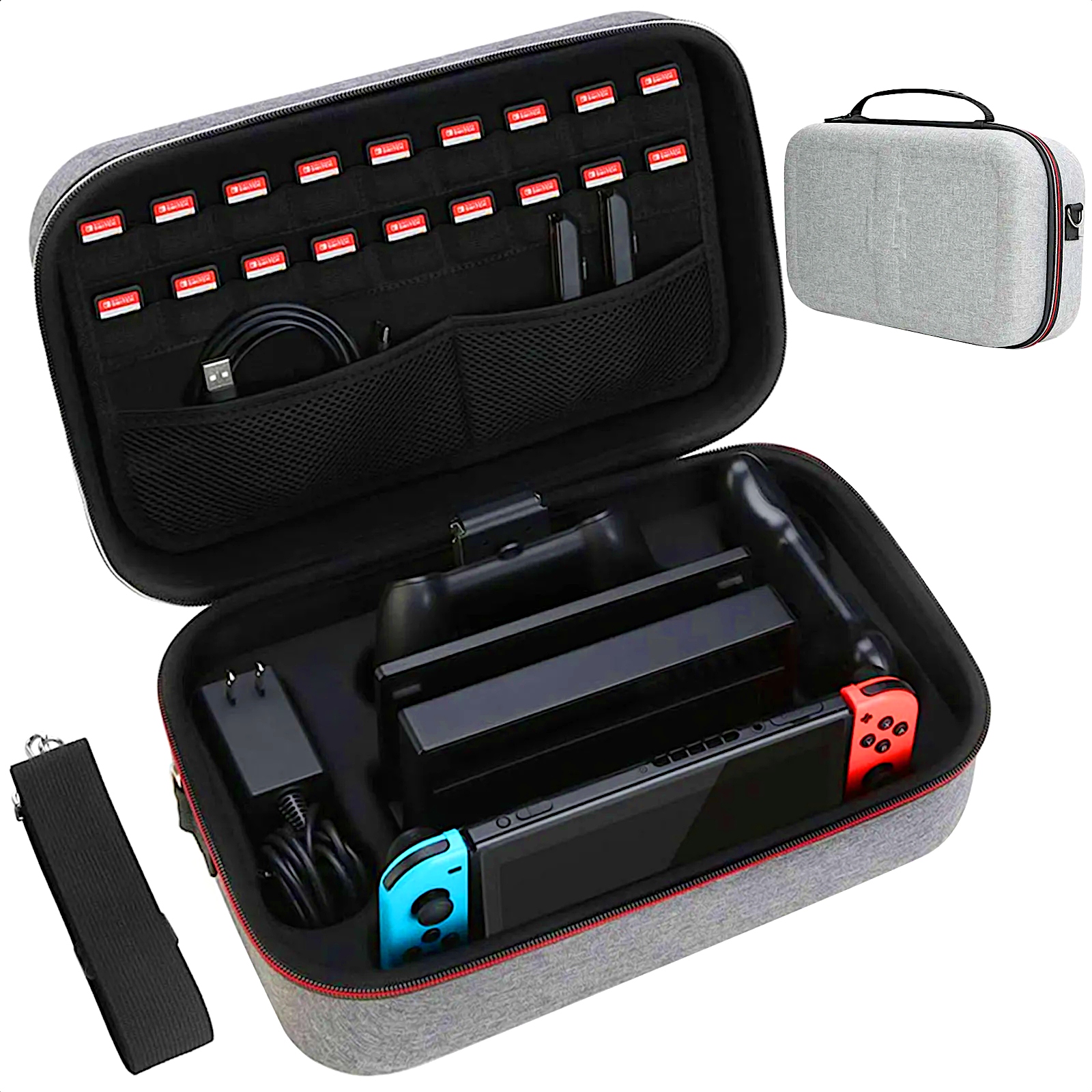 Etui Torba na Konsolę Gry Nintendo Switch OLED Pro Controller Pady Joy-Con Kod producenta Pokrowiec Case V2 biały
