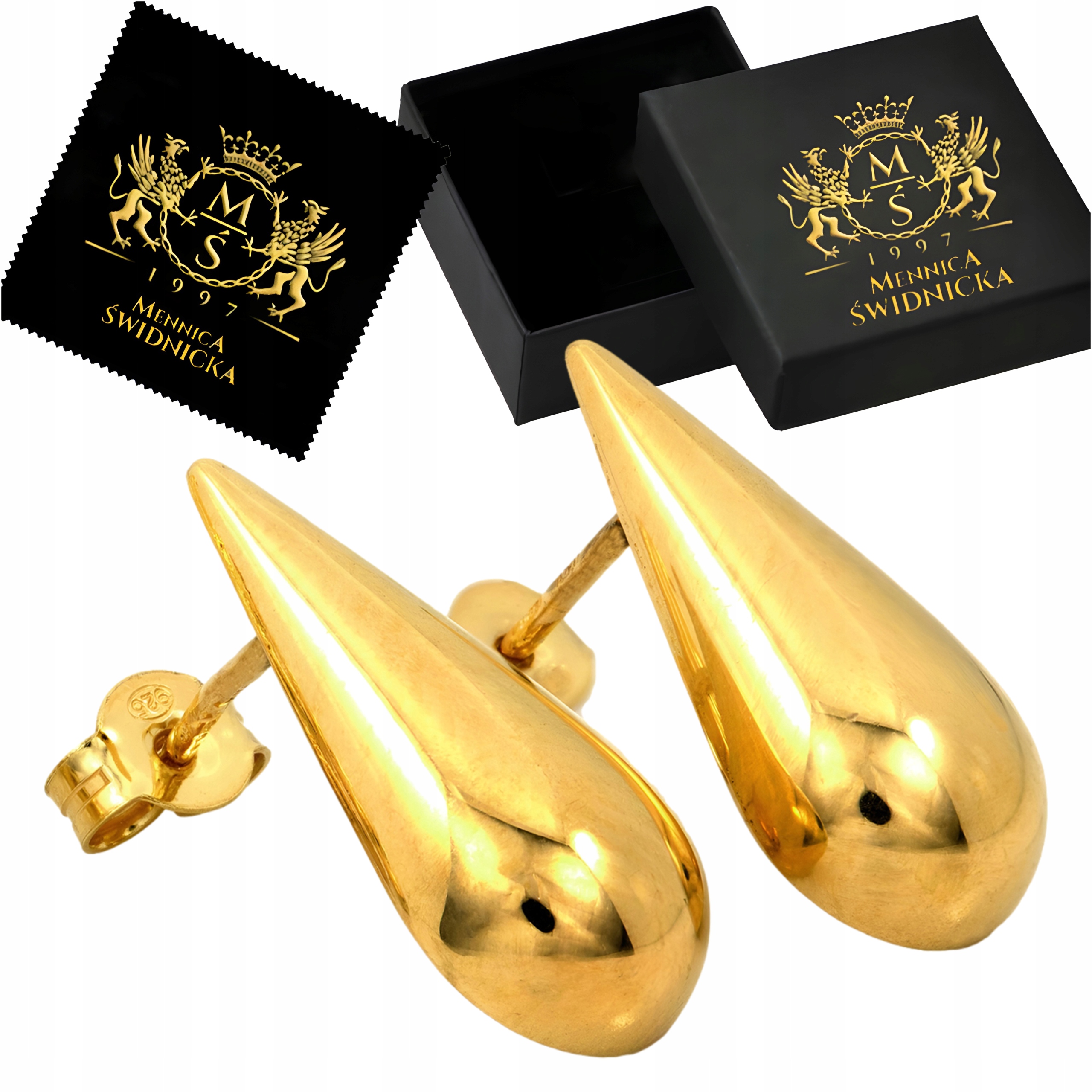 Stříbrné Náušnice s foukanými kapkami, Stříbro pro ženy, 925