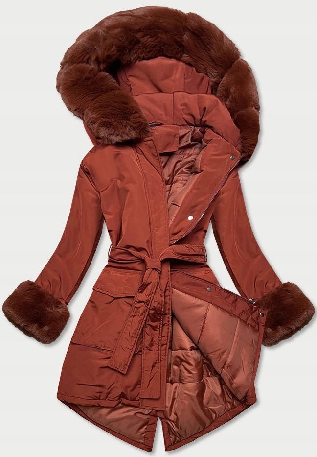 Zimní Bunda F7039 Cihlová XL (42)
