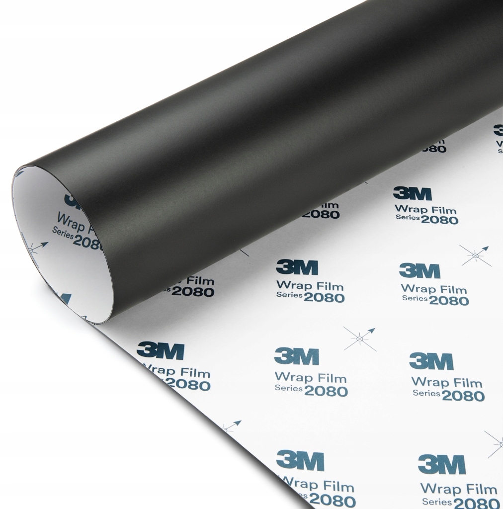 3M FOLIA OKLEINA CZARNA MATOWA MAT M12 2080 NA AUTO SAMOCHÓD 152x10cm Kolor czarny