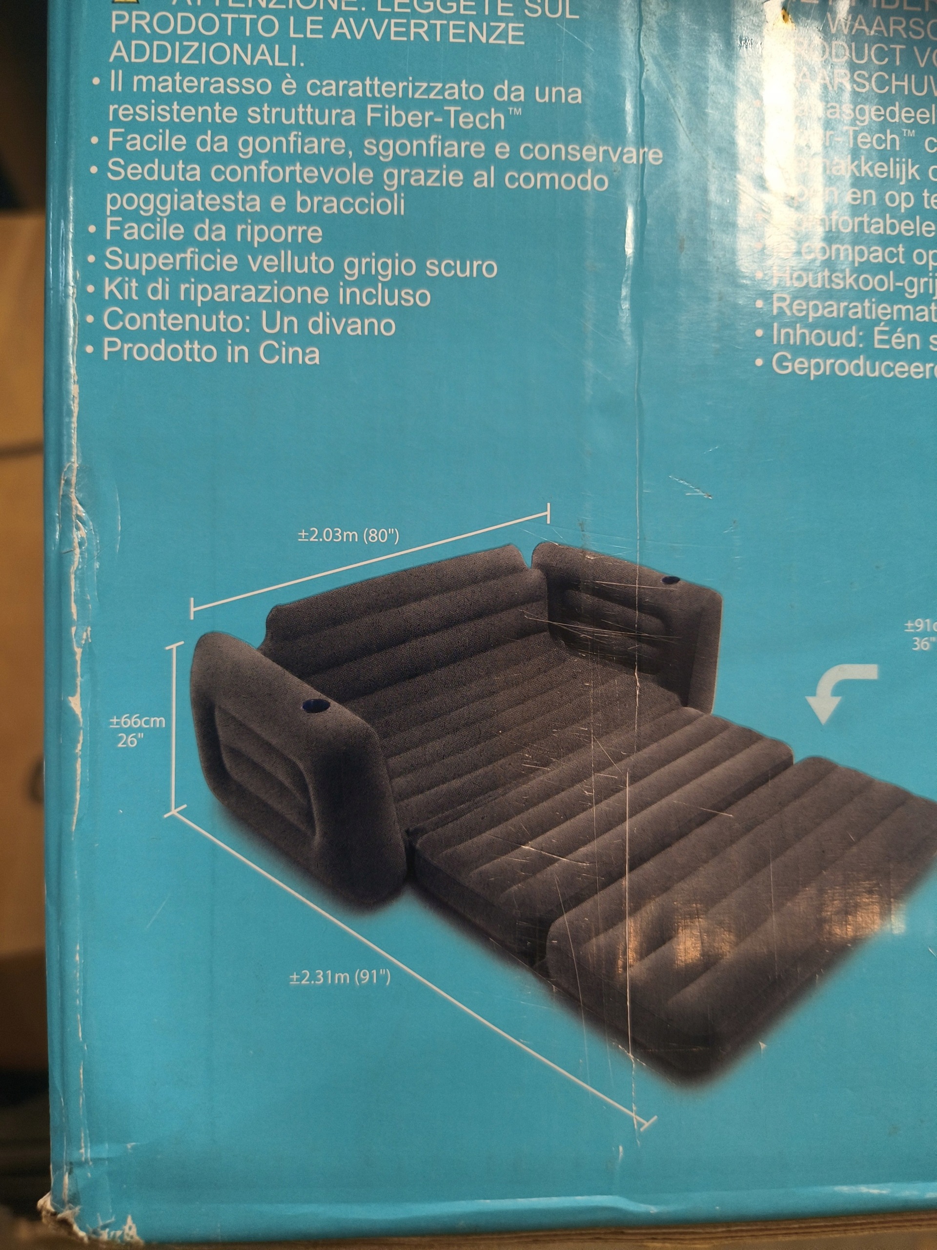 Intex dmuchana sofa rozkładana z funkcją spania 66552NP — zdjęcie 4
