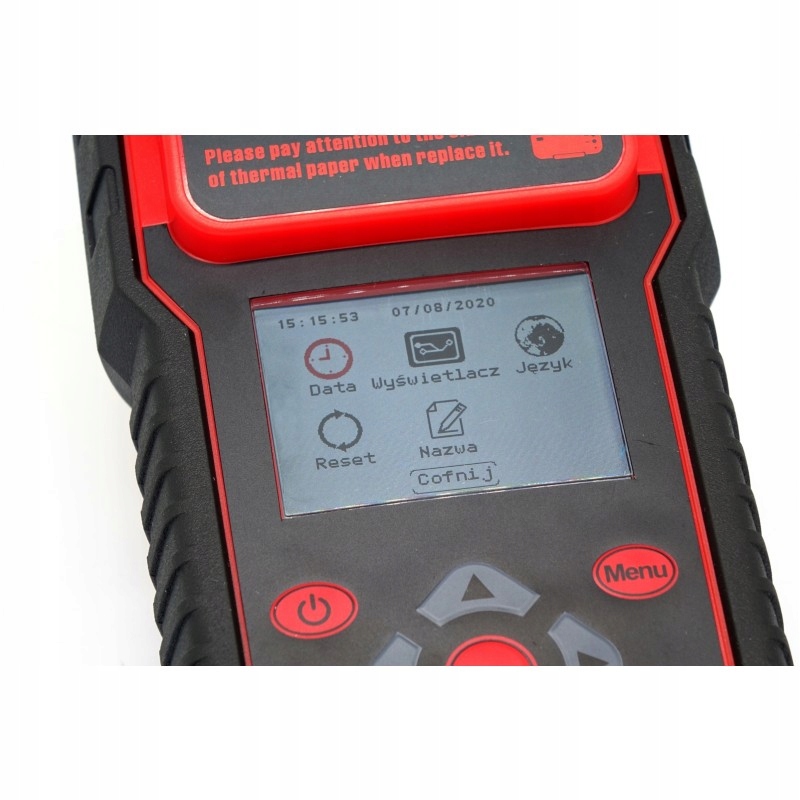 TESTER AKUMULATOROW Z DRUKARKA BDT7000 IDEAL Rated voltage 12 V